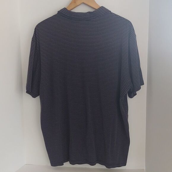 Michael Kors Men's Short Sleeve Polo Shirt Purple Striped Size XXL - Picture 4 of 7